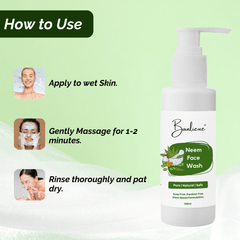 Banlieue Neem Face Wash Pure Natural & Safe 120ml | Soap Free Paraben Free Plant-Based