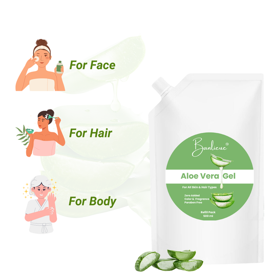 Banlieue Aloe Vera Gel Refill Pack | Pure & Natural Skincare Solution for All Skin type - Banlieue