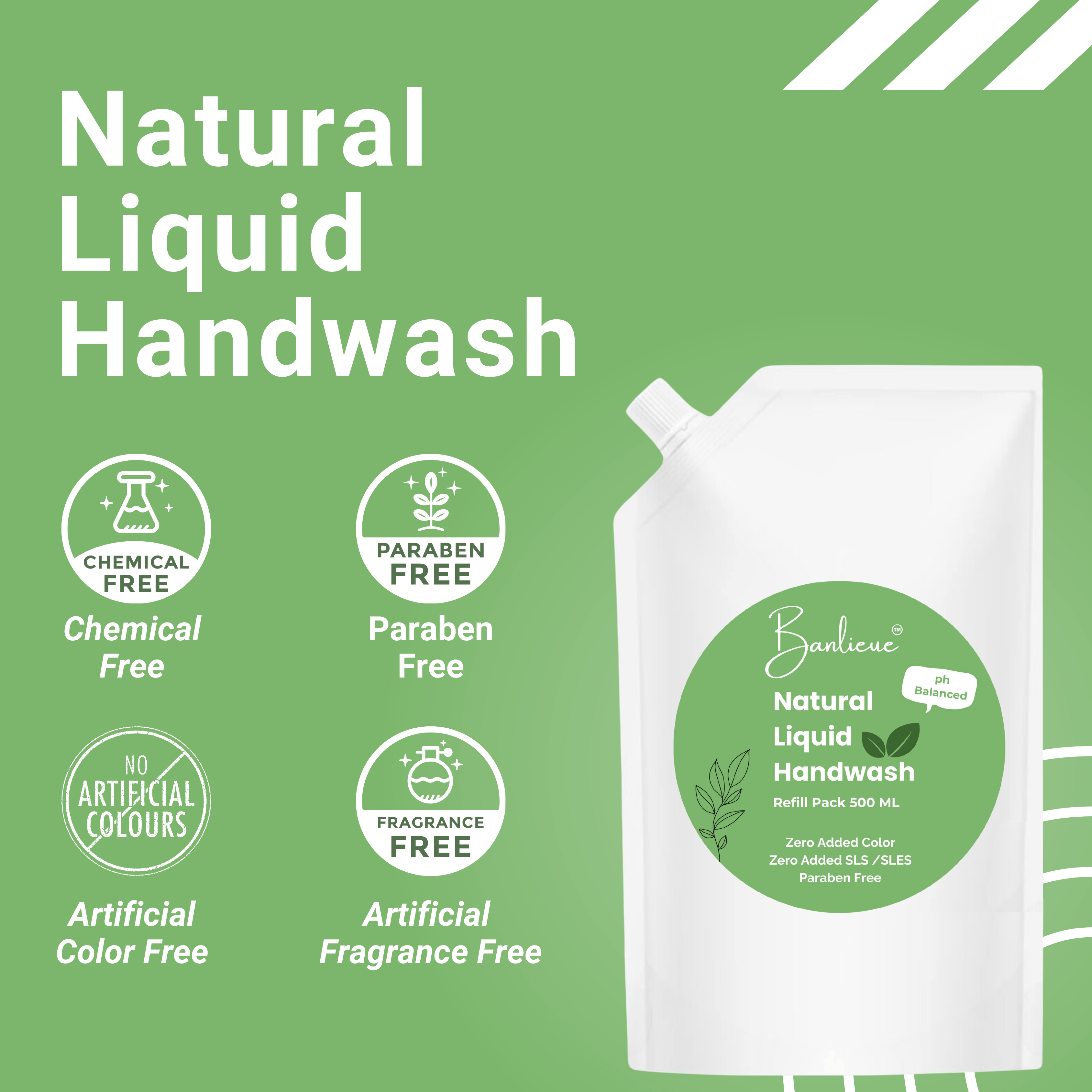 Banlieue Natural Liquid Handwash Organic & Herbal,Non Toxic, Natural, Organic, H - Banlieue