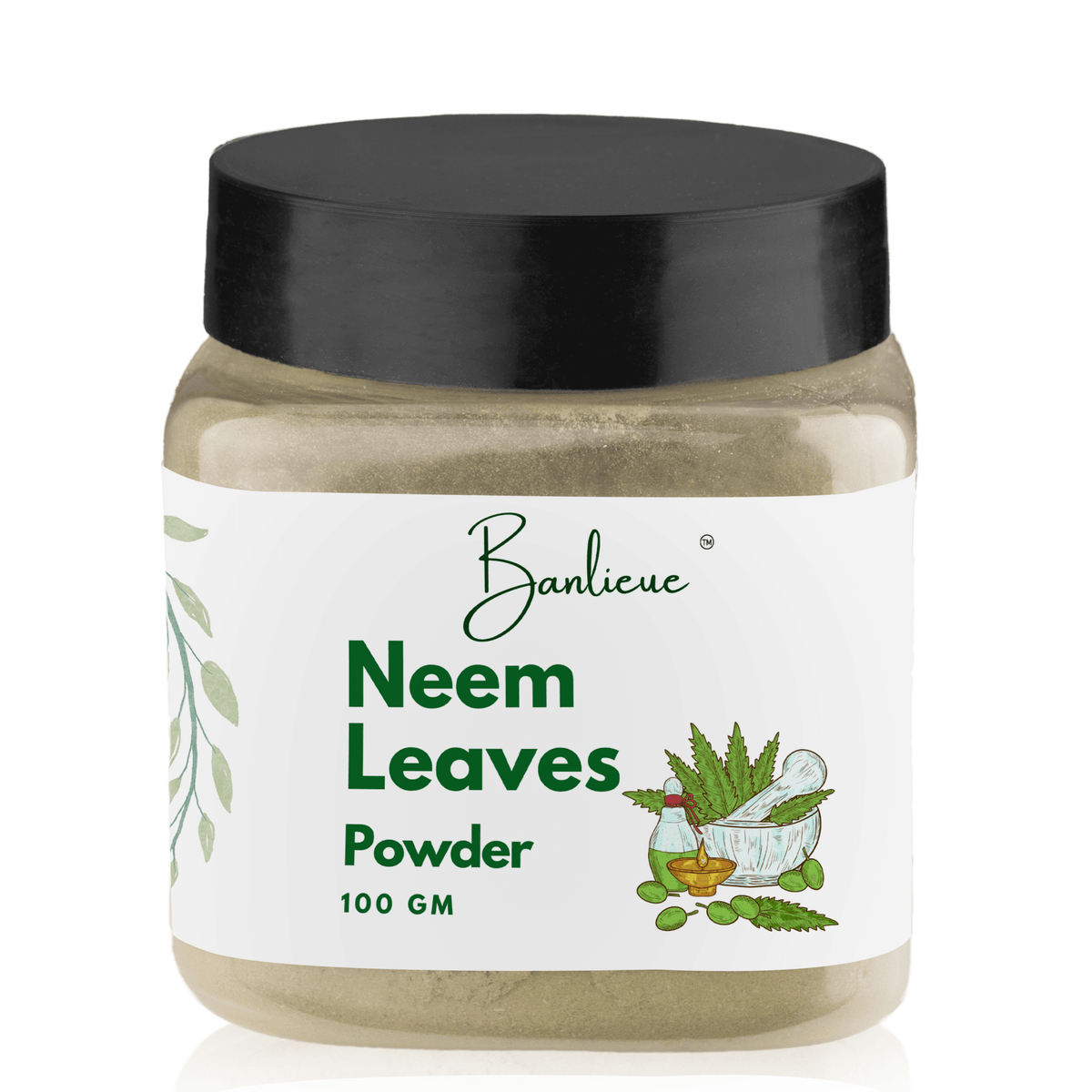 Banlieue Neem Leaves Powder Natural Herbal Powder for Skin and Hair Care |200gm(100x2)