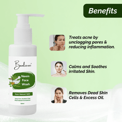 Banlieue Neem Face Wash Pure Natural & Safe 120ml | Soap Free Paraben Free Plant-Based