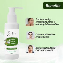Banlieue Neem Face Wash Pure Natural & Safe 120ml | Soap Free Paraben Free Plant-Based(pack of 2) - Banlieue