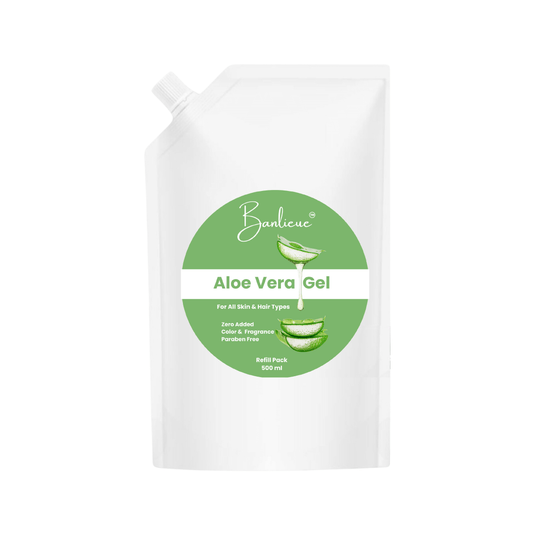 Banlieue Aloe Vera Gel Refill Pack | Pure & Natural Skincare Solution for All Skin type (pack of 2)