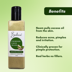 Banlieue Neem Powder Face Wash (50 Grams), Skin, Hair | Anti-Pimple and Anti-Bacterial(pack of 2) - Banlieue
