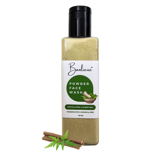 Banlieue Neem Powder Face Wash (50 Grams), Skin, Hair | Anti-Pimple and Anti-Bacterial(pack of 2) - Banlieue