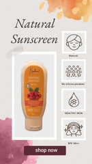 Banlieue Natural Sunscreen SPF 50++ 60ml - Roseberry Flavored, Ultra Protection & Skin Care