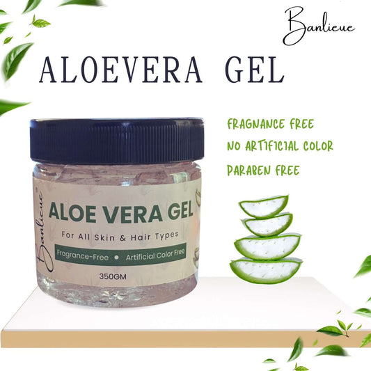 Banlieue Aloe Vera Gel ,Pure & Natural Skincare Solution for All Skin type(350gm)