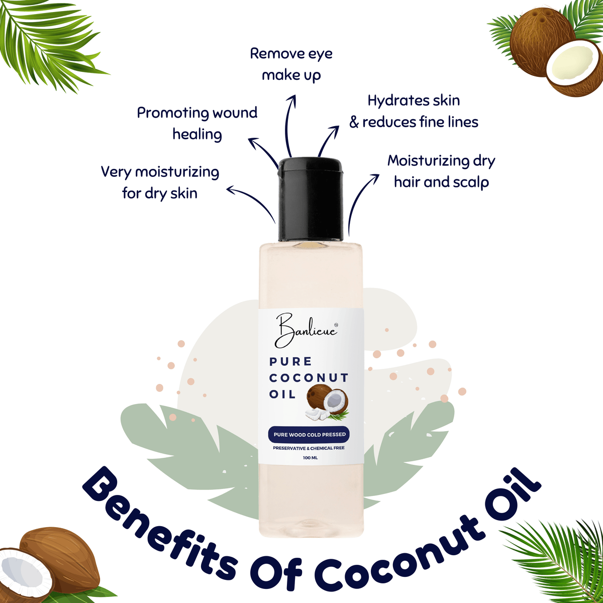 Banlieue Coconut Oil 100% Pure | For Hair & Skin, Coconut Virgin Oil for Baby Massage(pack of 2) - Banlieue